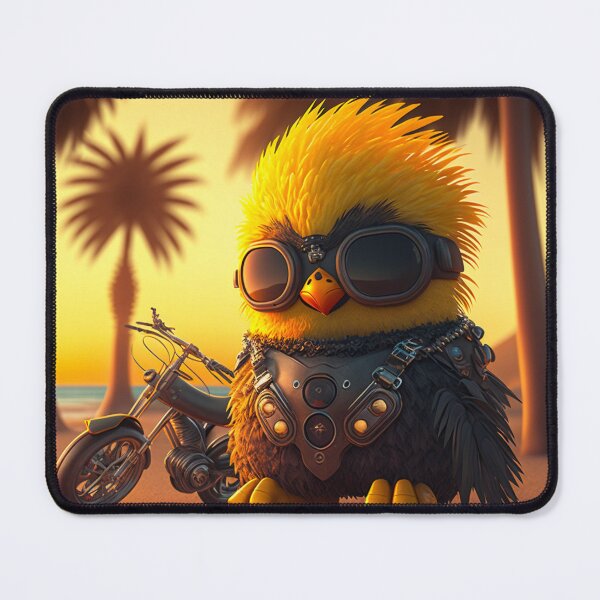 Item preview, Little biker chick, with his motorcycle under the palm trees, gift idea for boy, girl designed and sold by Crea79.