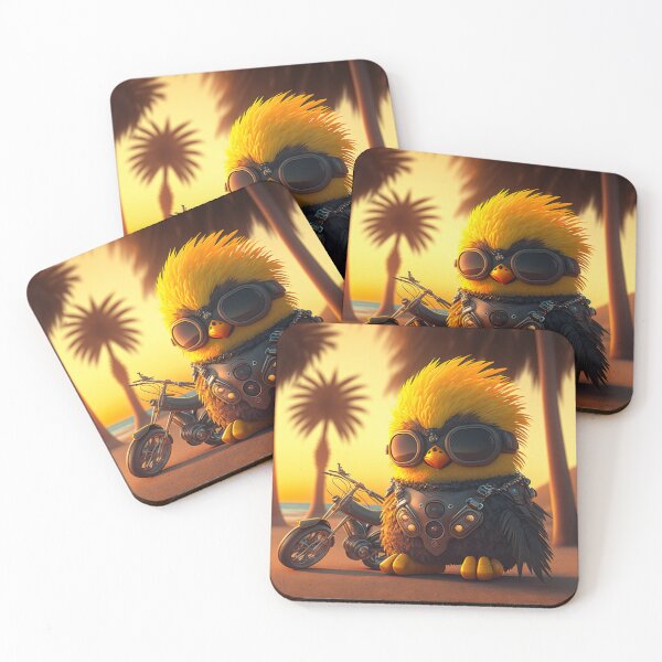 Item preview, Little biker chick, with his motorcycle under the palm trees, gift idea for boy, girl designed and sold by Crea79.