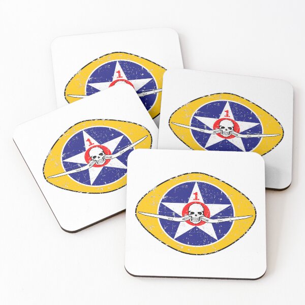 Item preview, USMC - VMF-124  Marine Fighter Squadron - WWII emblem-  Grunge Style designed and sold by pzd501.