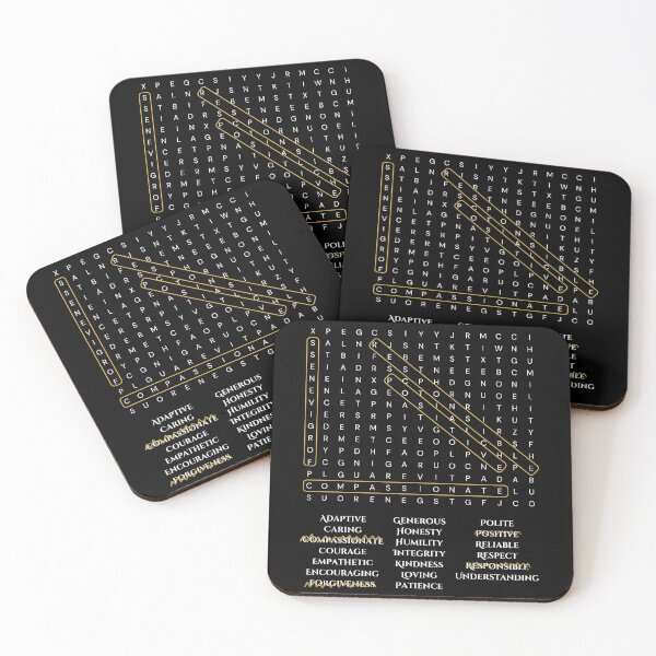 Item preview, Qualities Crossword designed and sold by Glashu.