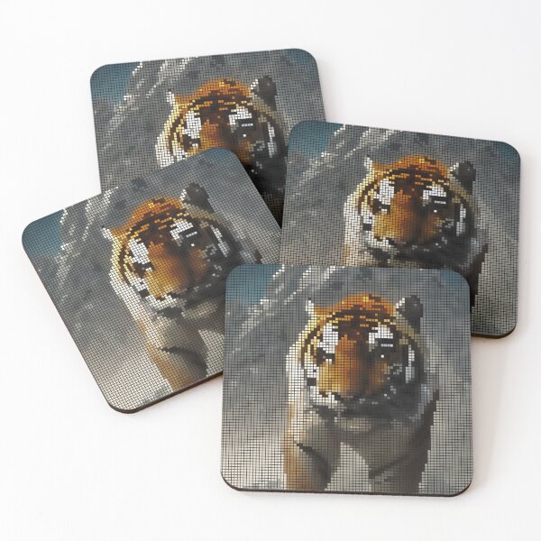 Item preview, Tiger Pixel 8-bit Art designed and sold by PixelDripped.