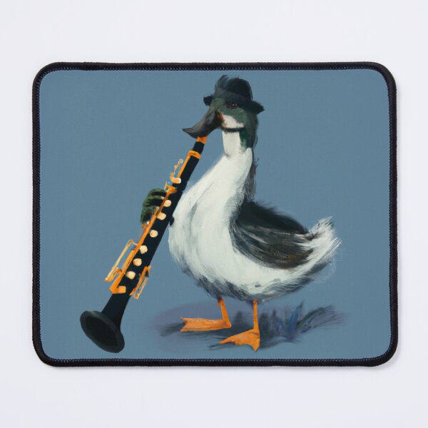 Item preview, Oboe Duck , Duck with Oboe , Oil Painting designed and sold by Color-Me-Blue.
