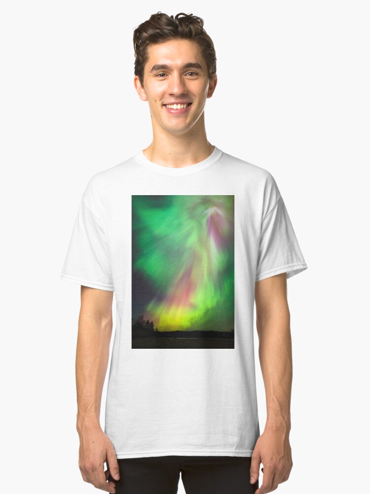 Alternate view of Big beautiful multicolored northern lights Classic T-Shirt