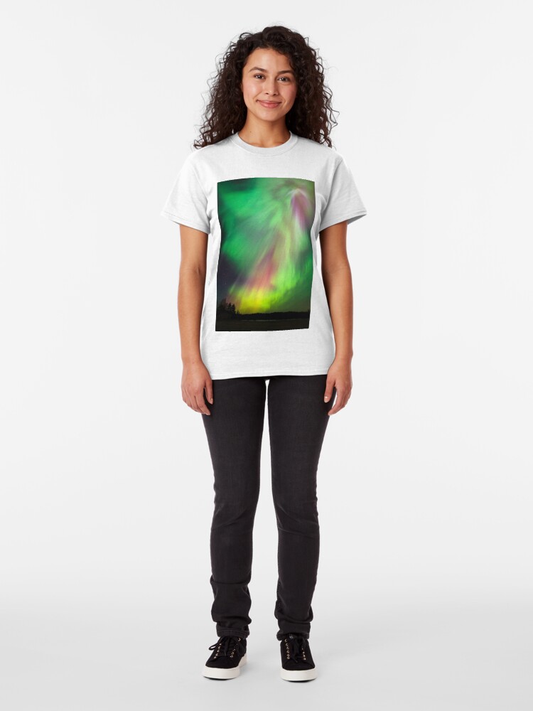 Alternate view of Big beautiful multicolored northern lights Classic T-Shirt