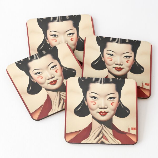 Item preview, Pretty Portrait of an Asian Woman - Retro Style designed and sold by Dalive.