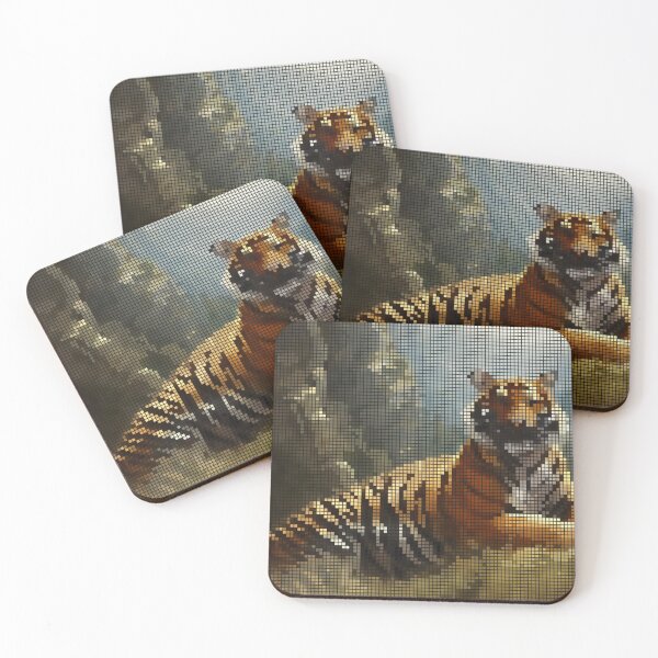 Item preview, Tiger Pixel 8-bit Art designed and sold by PixelDripped.