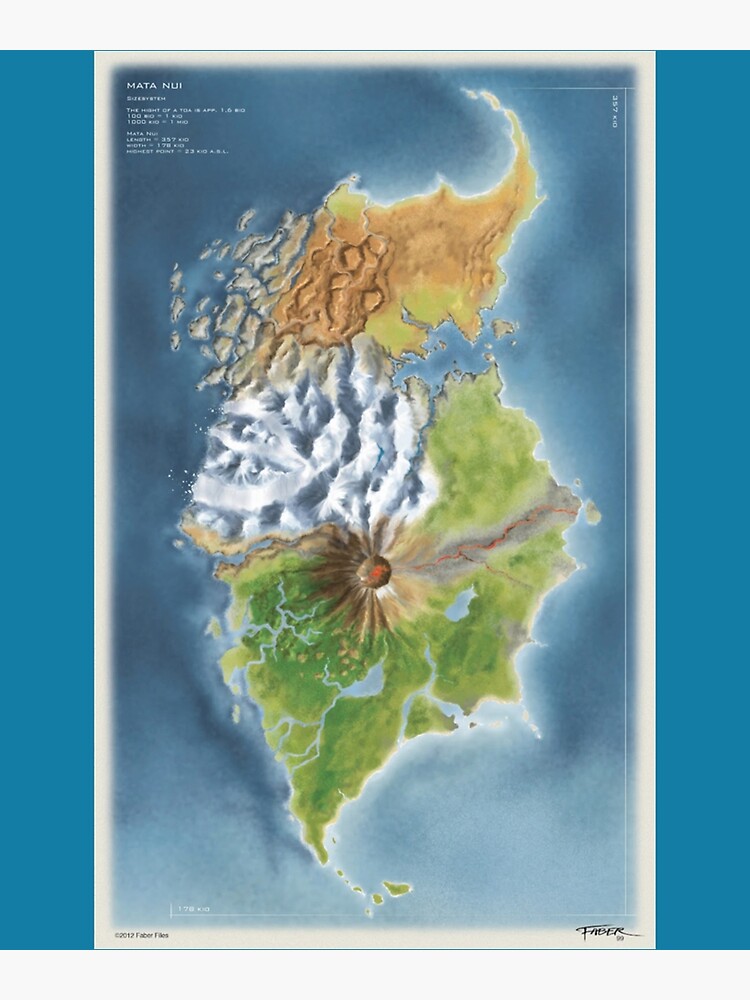 Disover MataNui Map Premium Matte Vertical Poster