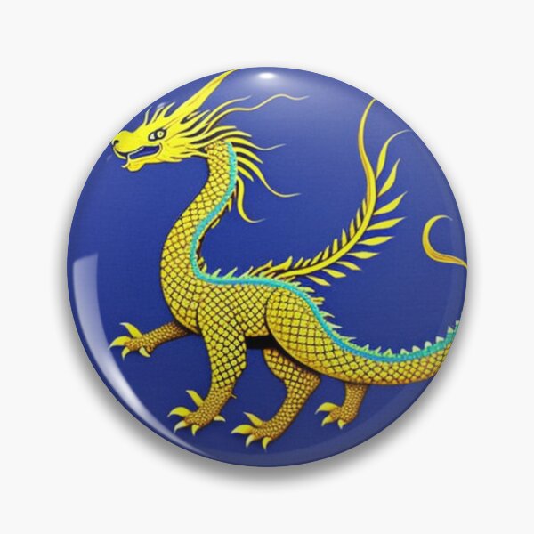 Item preview, Dragón asiático dorado azul designed and sold by PlayDifferent ⭐⭐⭐⭐⭐.