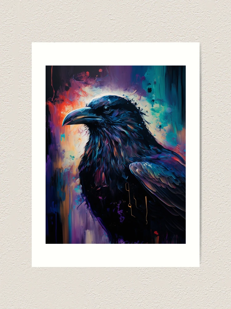 Looking East : A3+ good & A2 Limited Edition Giclée Print, Gothic Drawing, Dark Art, Raven Art