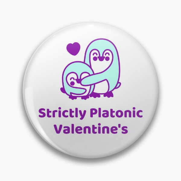 Item preview, Strictly Platonic Valentines + Penguins (Purple/Aqua) designed and sold by JoyofFriendship.