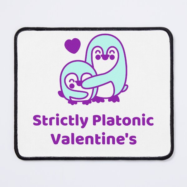 Item preview, Strictly Platonic Valentines + Penguins (Purple/Aqua) designed and sold by JoyofFriendship.