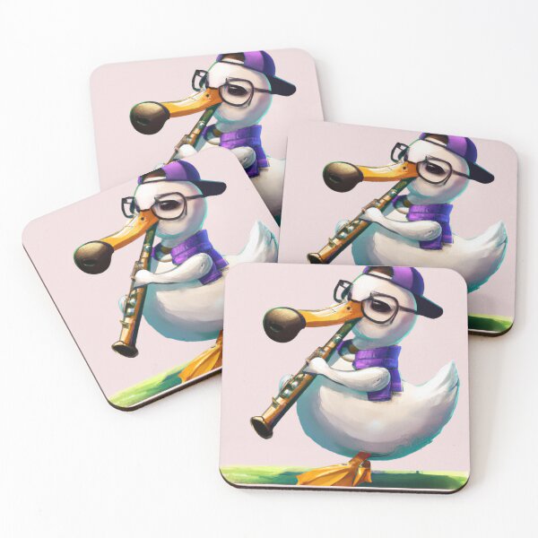 Item preview, Oboe Duck , Duck with Oboe , Oil Painting designed and sold by Color-Me-Blue.