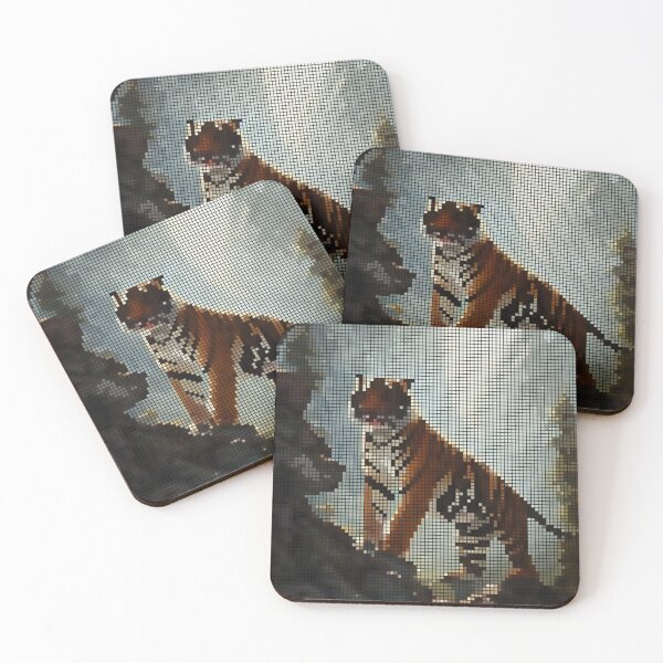 Item preview, Tiger Pixel 8-bit Art designed and sold by PixelDripped.