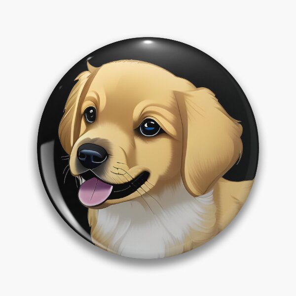 Item preview, Golden Retriever Puppy, cartoon drawing, Ai Generated Art  designed and sold by ACC .