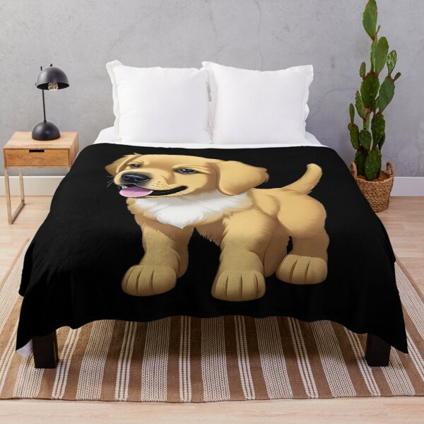 Item preview, Golden Retriever Puppy, cartoon drawing, Ai Generated Art  designed and sold by ACC .
