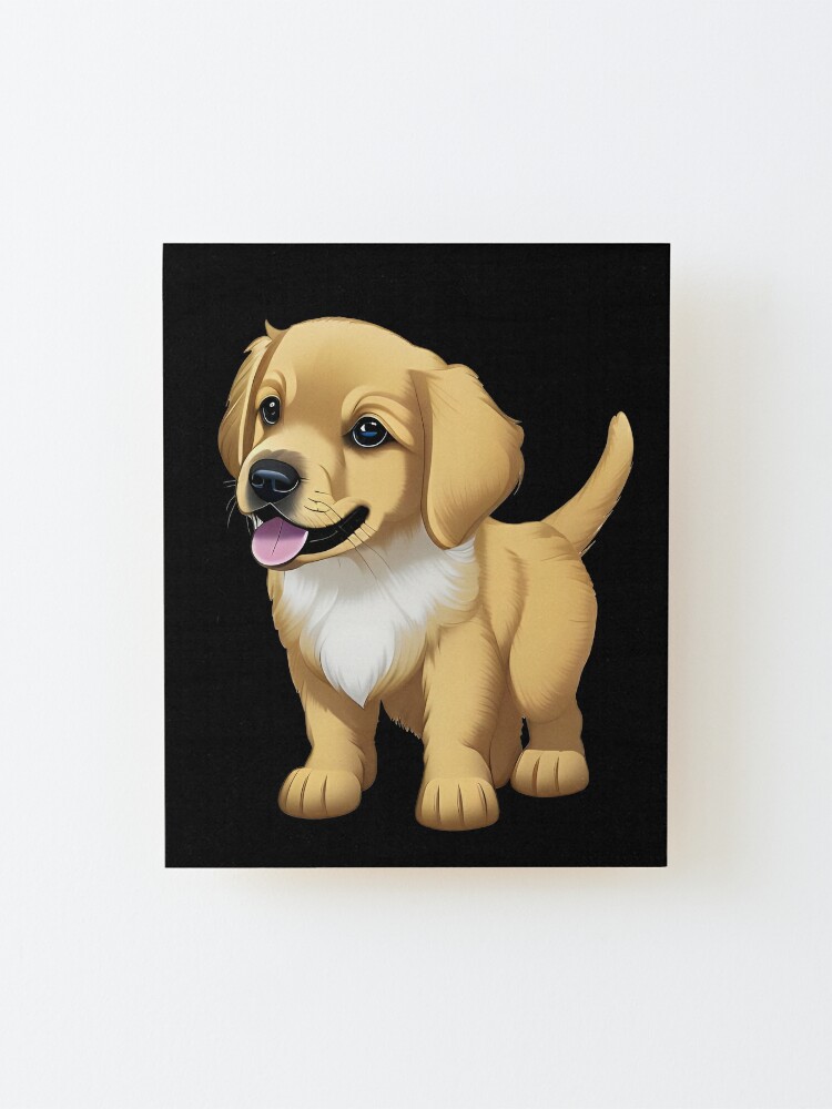 Cute Golden Retriever Puppy in the Woods Digital Art for 