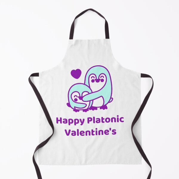 Item preview, Happy Platonic Valentine's + Penguins (Purple/Aqua) designed and sold by JoyofFriendship.