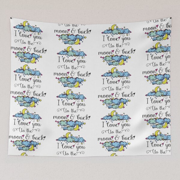 Item preview, I love you to the moon and back  designed and sold by AmazingArtMandi.
