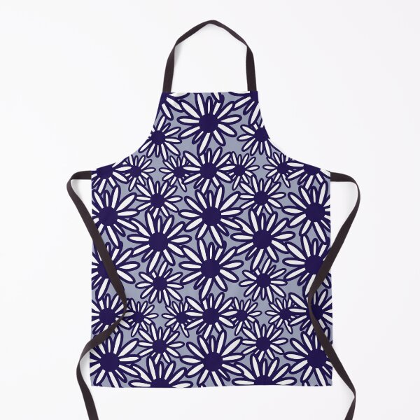 Item preview, Spring And Summer White Daisies Pattern In Muted Colors Pigeon Blue designed and sold by scorpiolane.