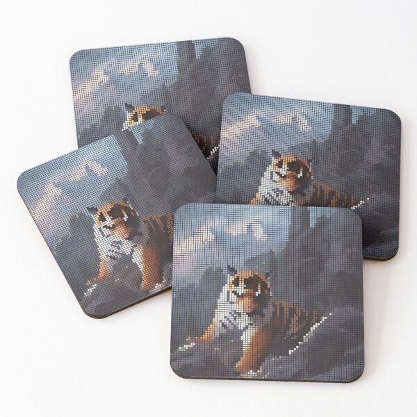 Item preview, Tiger Pixel 8-bit Art designed and sold by PixelDripped.