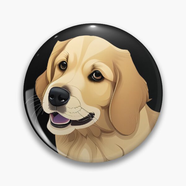 Item preview, Golden Retriever Puppy, cartoon drawing, Ai Generated Art  designed and sold by ACC .