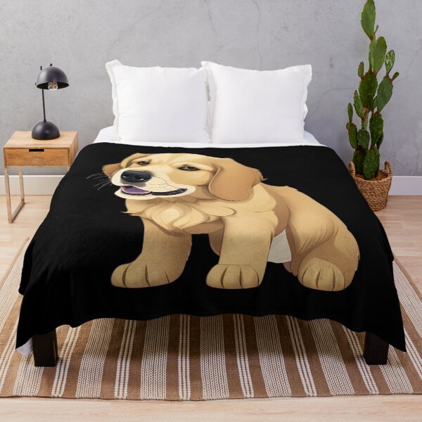 Item preview, Golden Retriever Puppy, cartoon drawing, Ai Generated Art  designed and sold by ACC .