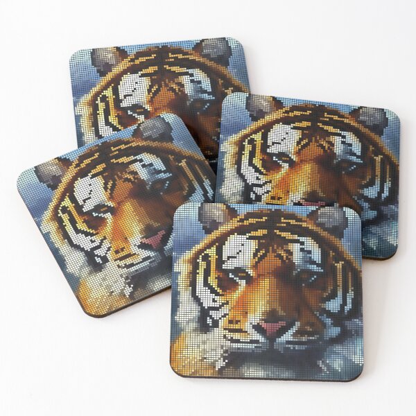 Item preview, Tiger Pixel 8-bit Art designed and sold by PixelDripped.