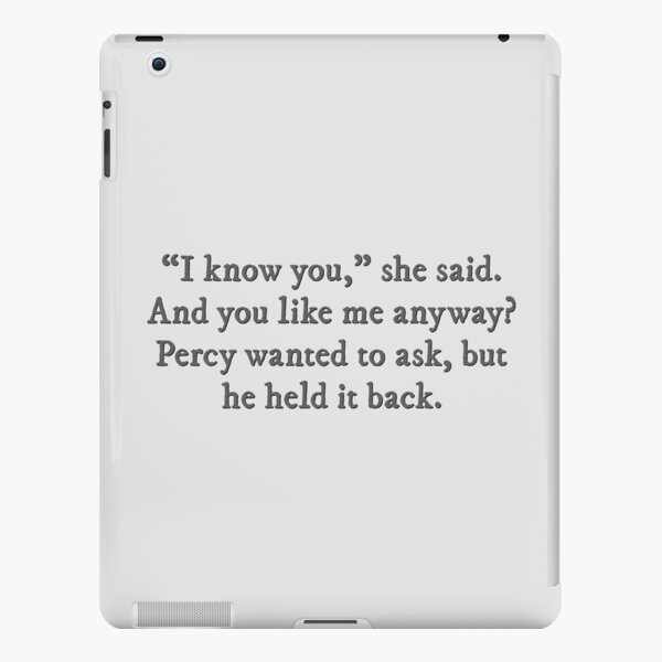 Percy Jackson Quotes iPad Cases & Skins for Sale