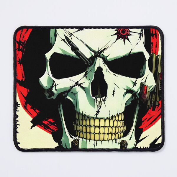 Item preview, Japanese Skull White And Red, Bullet Hole, Pale Colours. - Made With A.I. designed and sold by SpektroDesign.