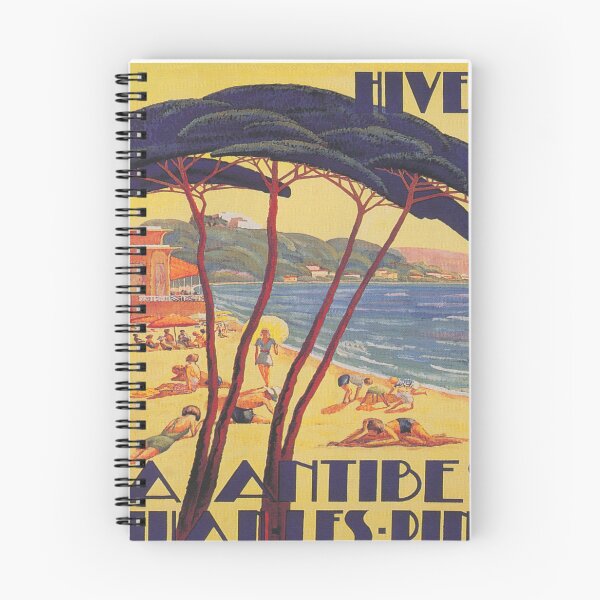 Item preview, Antibes, France, Beach Vintage Travel Poster designed and sold by vintagevivian.