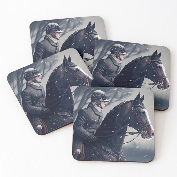Item preview, A Winter Equestrian Digital Painting designed and sold by CodeAndColors.