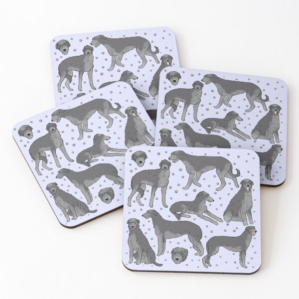 Item preview, Scottish Deerhound cute illustration pattern  designed and sold by Yarafantasyart.