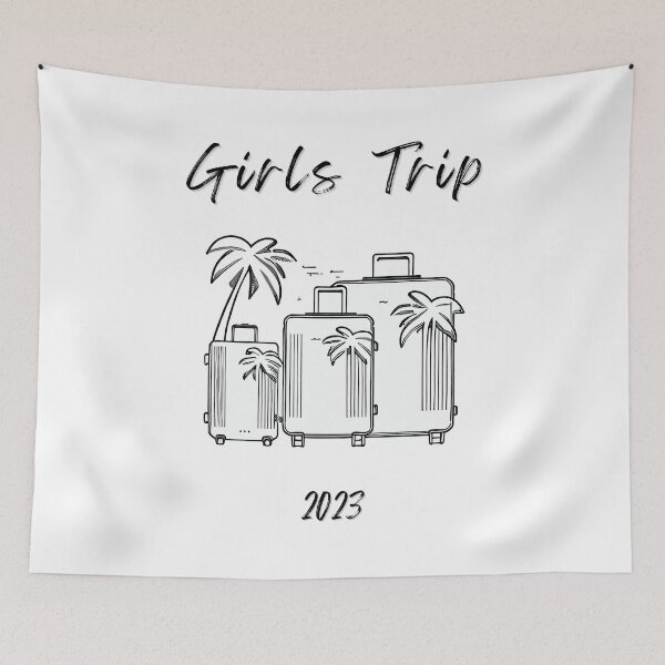 Item preview, Girls Trip 2023 - Suitcases graphic symbolizing girls travel, minimalist, stylish and classic (4) designed and sold by TourDePassion.