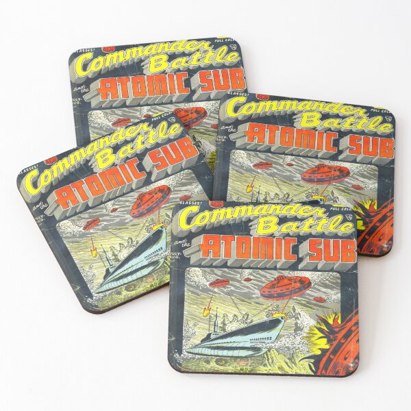 Item preview, Retro Vintage Comic Commander Battle and the Atomic Sub designed and sold by Cordiality.