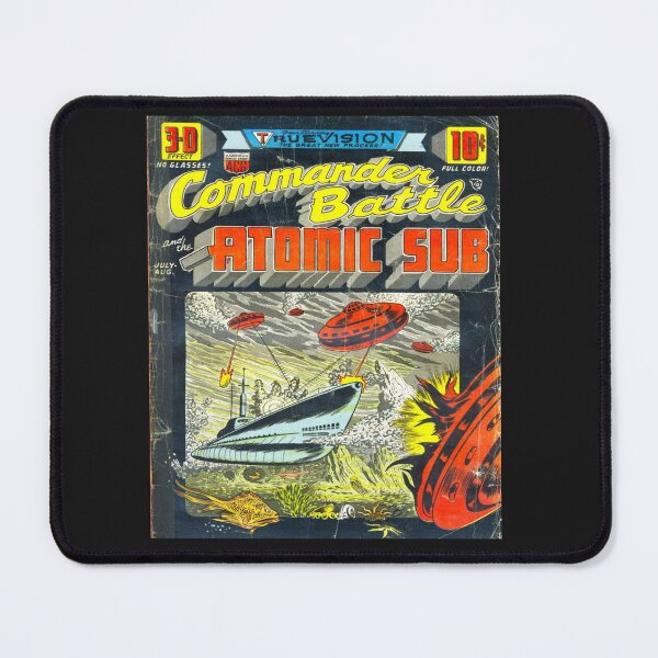 Item preview, Retro Vintage Comic Commander Battle and the Atomic Sub designed and sold by Cordiality.