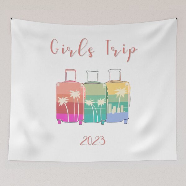 Item preview, Girls Trip 2023 - Suitcases graphic symbolizing girls travel, minimalist, pastel colors, stylish and classic (9) designed and sold by TourDePassion.