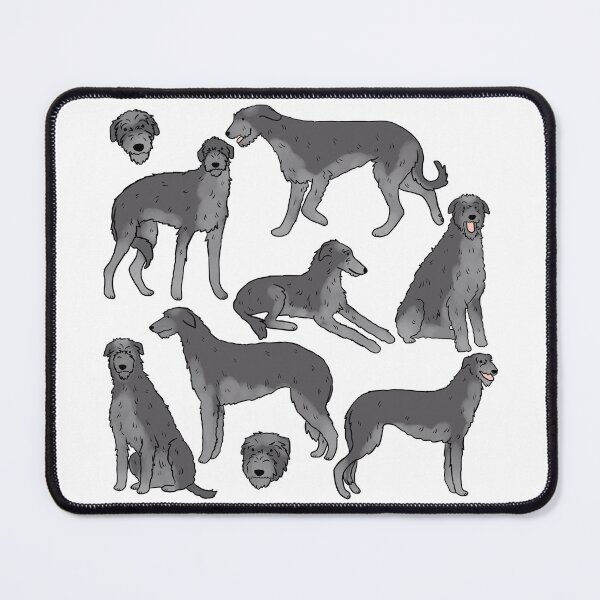 Item preview, Scottish Deerhound cute illustration pattern designed and sold by Yarafantasyart.