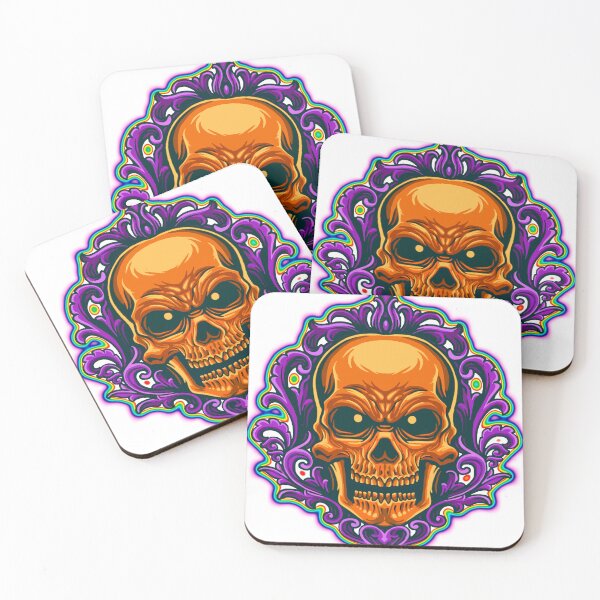 Item preview, Golden Skull scary spooky awesome powerful art designed and sold by AssamFT.
