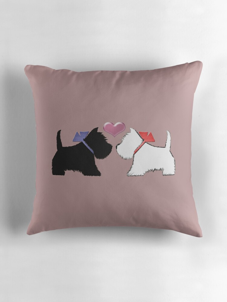 westie throw pillow