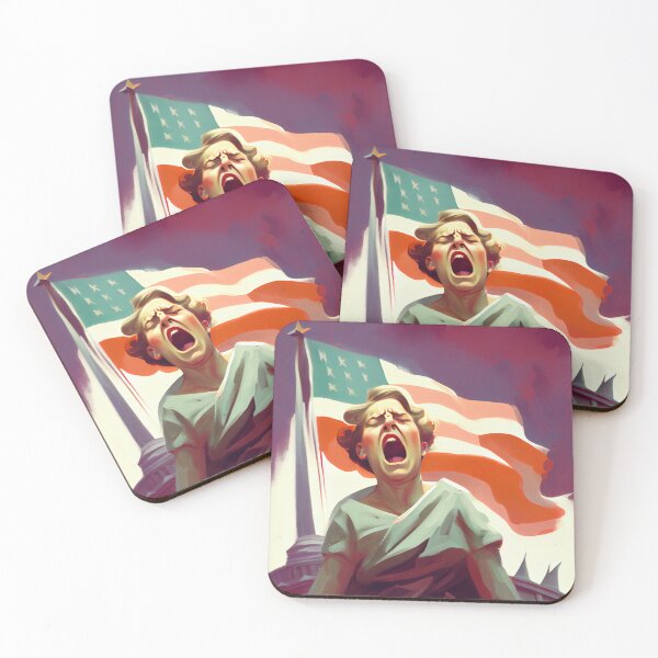 Item preview, Flan at the Flagpole A Weary Yawn Digital Painting designed and sold by CodeAndColors.
