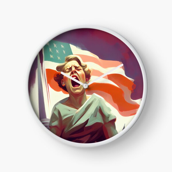 Item preview, Flan at the Flagpole A Weary Yawn Digital Painting designed and sold by CodeAndColors.