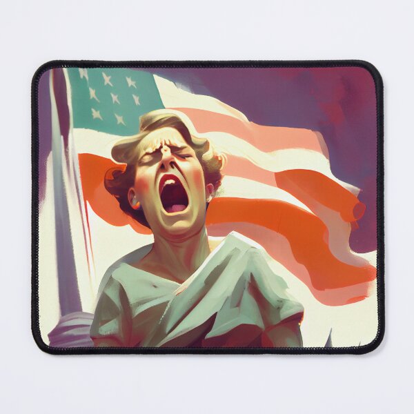 Item preview, Flan at the Flagpole A Weary Yawn Digital Painting designed and sold by CodeAndColors.