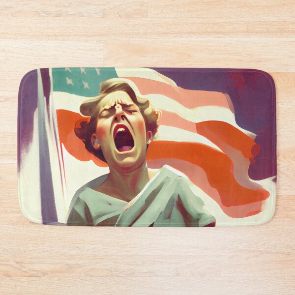 Item preview, Flan at the Flagpole A Weary Yawn Digital Painting designed and sold by CodeAndColors.