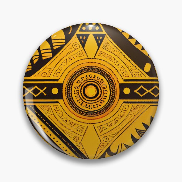 Artikelvorschau, Happy Yellow African Pattern Digital Painting entworfen und verkauft von CodeAndColors.