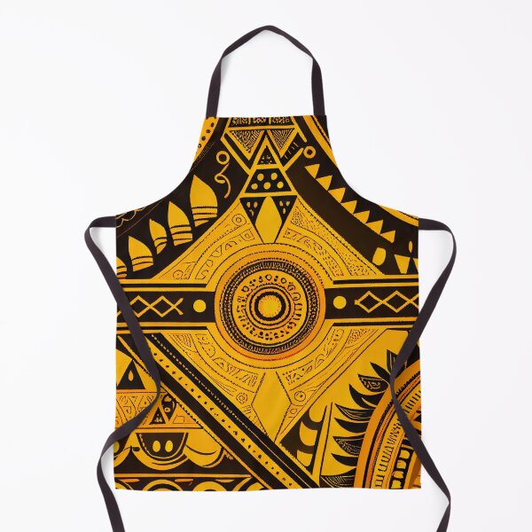Aperçu de l'œuvre Happy Yellow African Pattern Digital Painting créée et vendue par CodeAndColors.