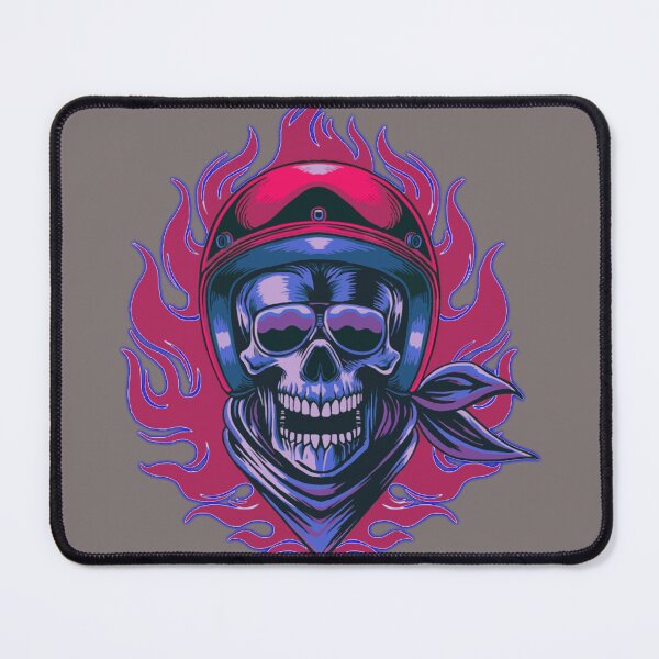 Item preview, Biker Skull Motorcycle Rider powerful scary art designed and sold by AssamFT.