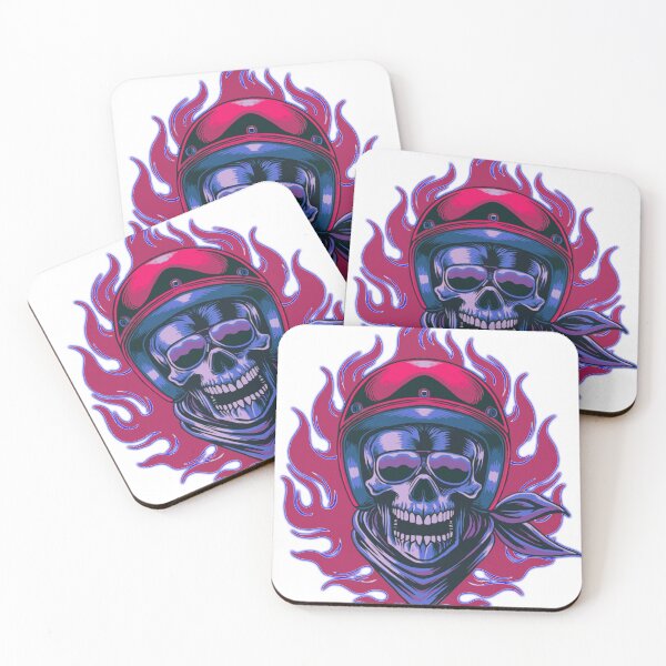 Item preview, Biker Skull Motorcycle Rider powerful scary art designed and sold by AssamFT.