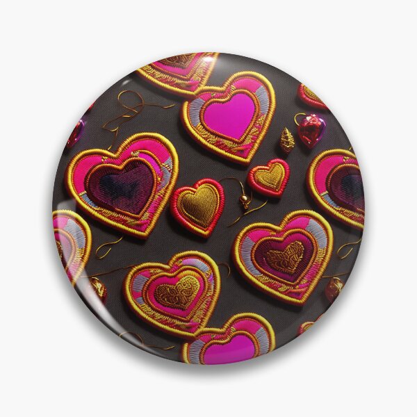 Item preview, Everyheart golder hearts Embroidered Pattern 19_S40 designed and sold by CreArtorium.