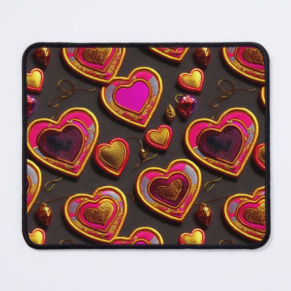 Item preview, Everyheart golder hearts Embroidered Pattern 19_S40 designed and sold by CreArtorium.