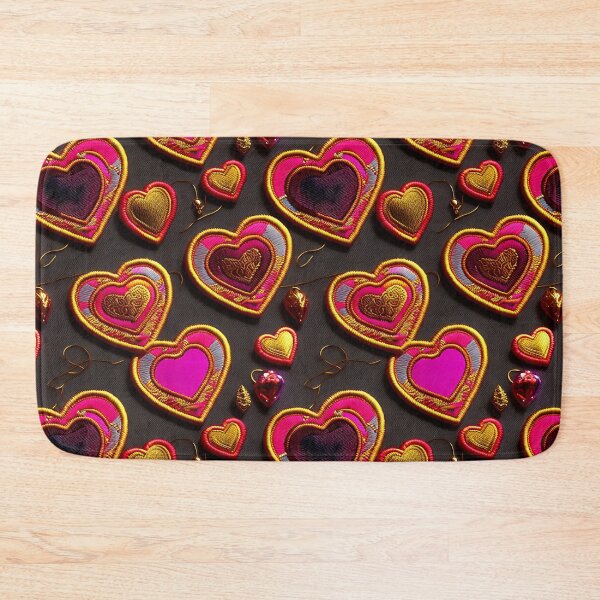 Item preview, Everyheart golder hearts Embroidered Pattern 19_S40 designed and sold by CreArtorium.